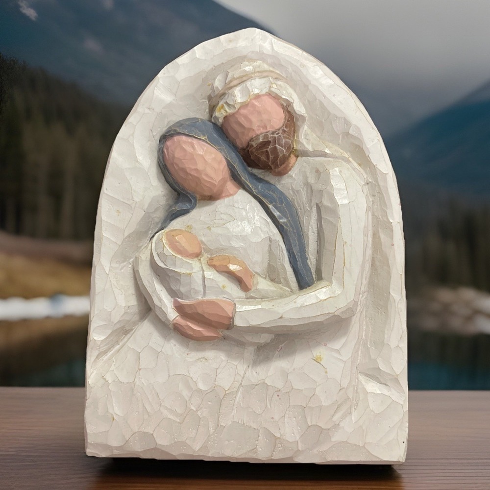 Willow Tree Holy Family Nativity "A Child is Born" Plaque @ 2002 Susan Lordi